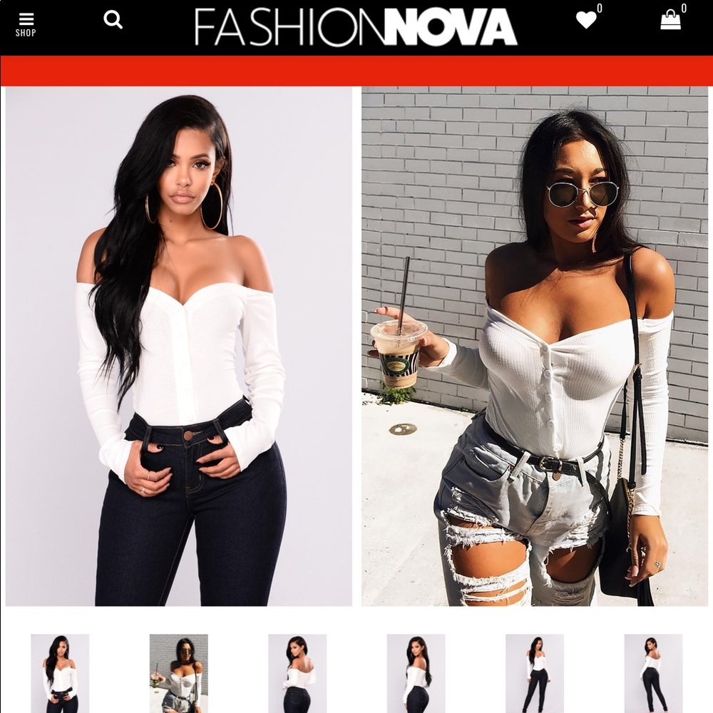 Fashion Nova Fool In Love Off Shoulder Bodysuit